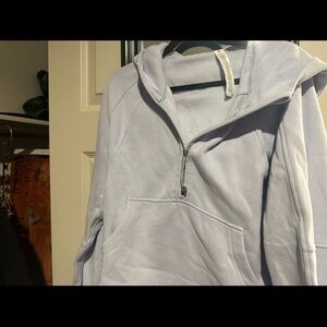 Light Blue Half-Zip Hoodie lululemon scuba